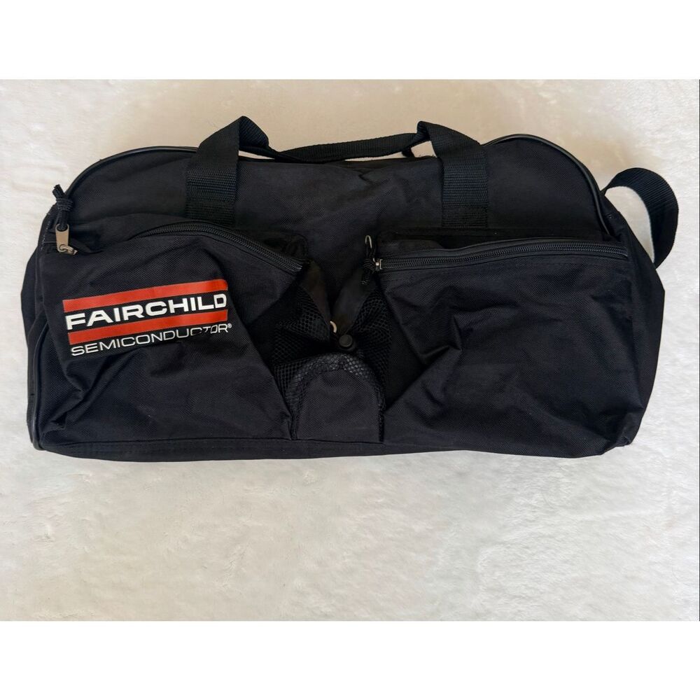 Black Utility Duffel Bag Multi Pocket Shoulder Carry Travel - Picture 1 of 6